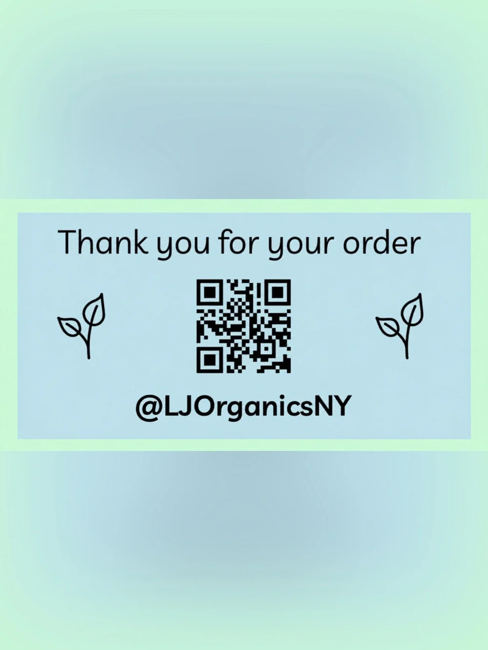 50 CUSTOM STICKERS - 2” x 1” - “THANK YOU FOR YOUR ORDER” - W/ CLOSET NAME & QR